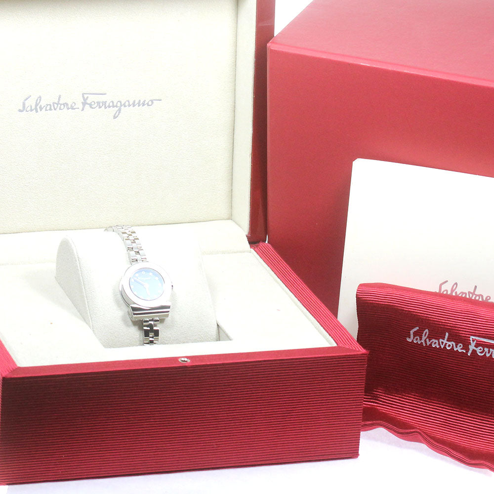 Salvatore Ferragamo Gancini 12P diamond black Dial Quartz Ladies Watch_833527