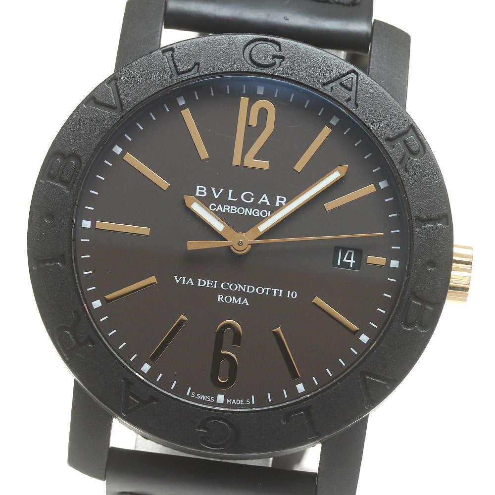 BVLGARI BVLGARI Carbon BB40CL Date Brown Dial Automatic Men's Watch_833603