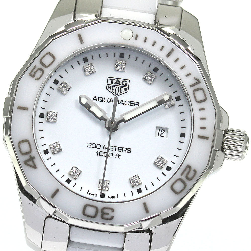 TAG HEUER Aqua racer WAY141D 11P Diamond White Dial Quartz Ladies Watch_833633