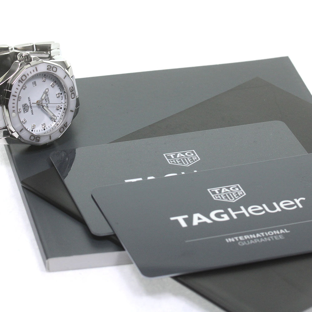 TAG HEUER Aqua racer WAY141D 11P Diamond White Dial Quartz Ladies Watch_833633