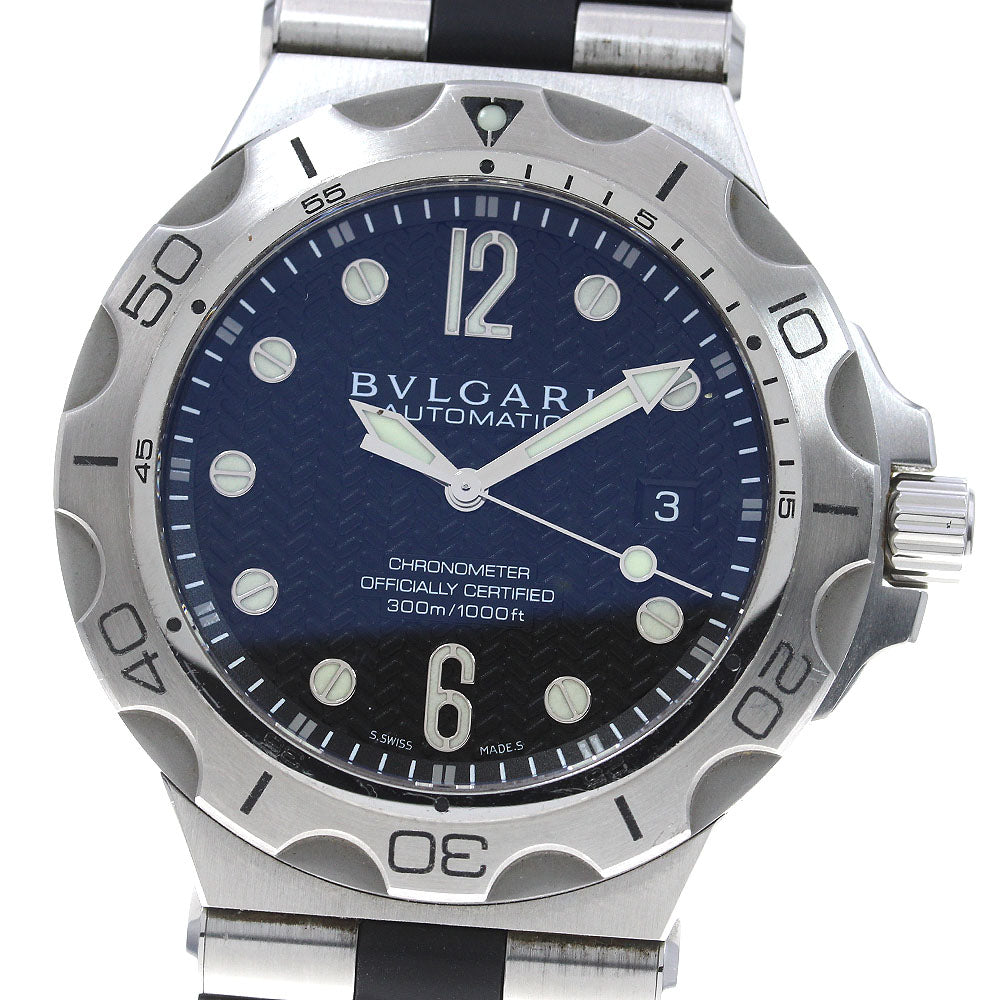 BVLGARI Diagono Scuba Aqua DP42SSD Date black Dial Automatic Men's Watch_833666