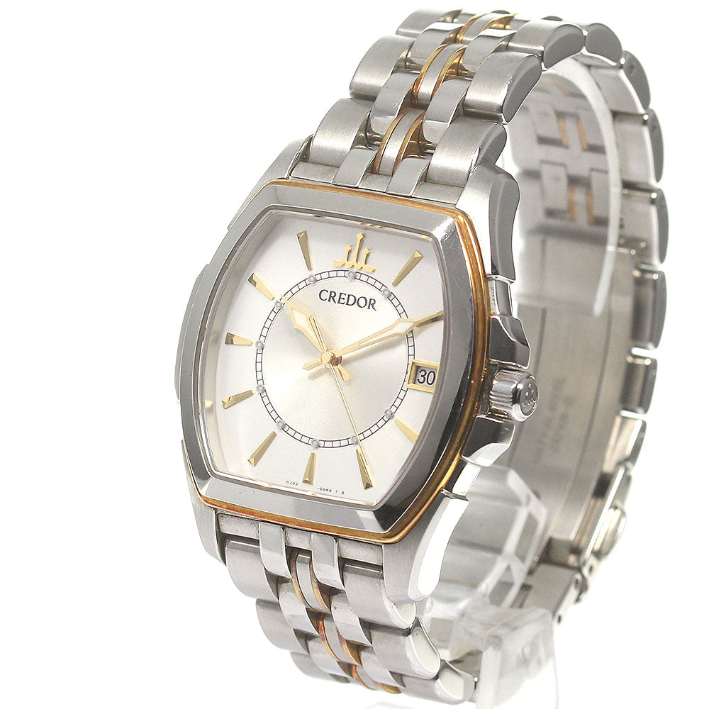 SEIKO CREDOR GCAX972/8J82-0AE0 K18YG2 tone Silver Dial Quartz Men's Watch_833768
