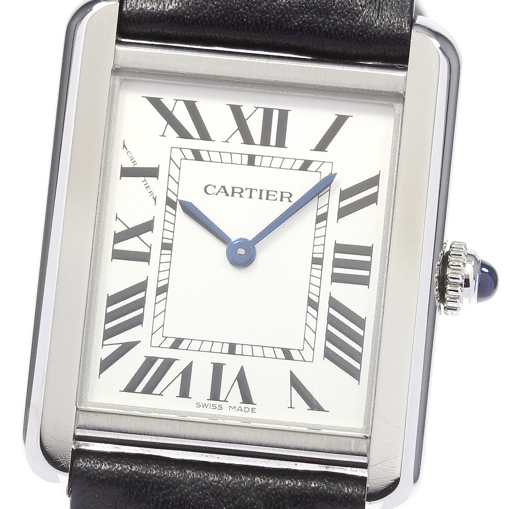 CARTIER Tank solo SM WSTA0030 Silver Dial Quartz Ladies Watch_833810