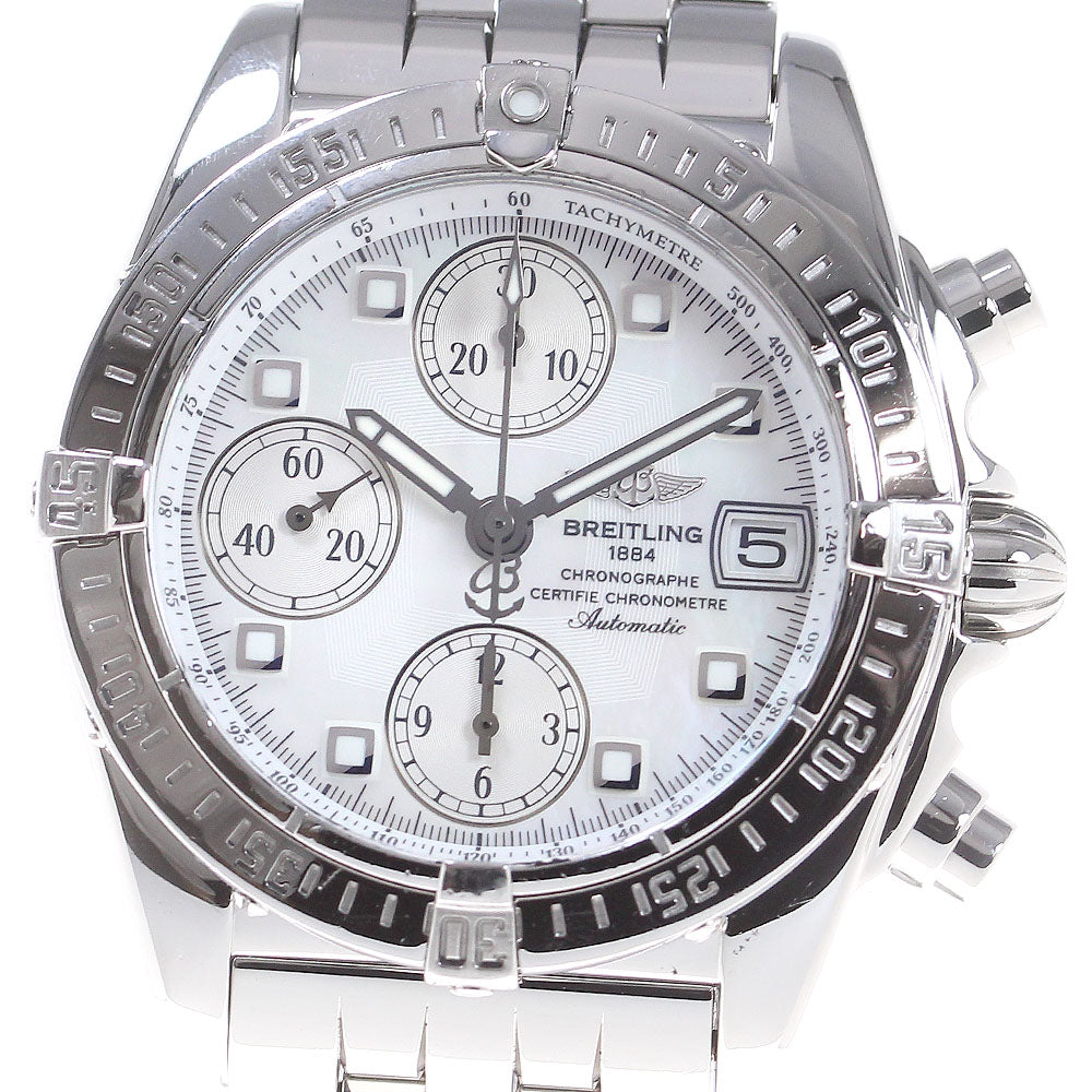 BREITLING Chrono cockpit A13357 White shell Automatic Men's Watch_834027