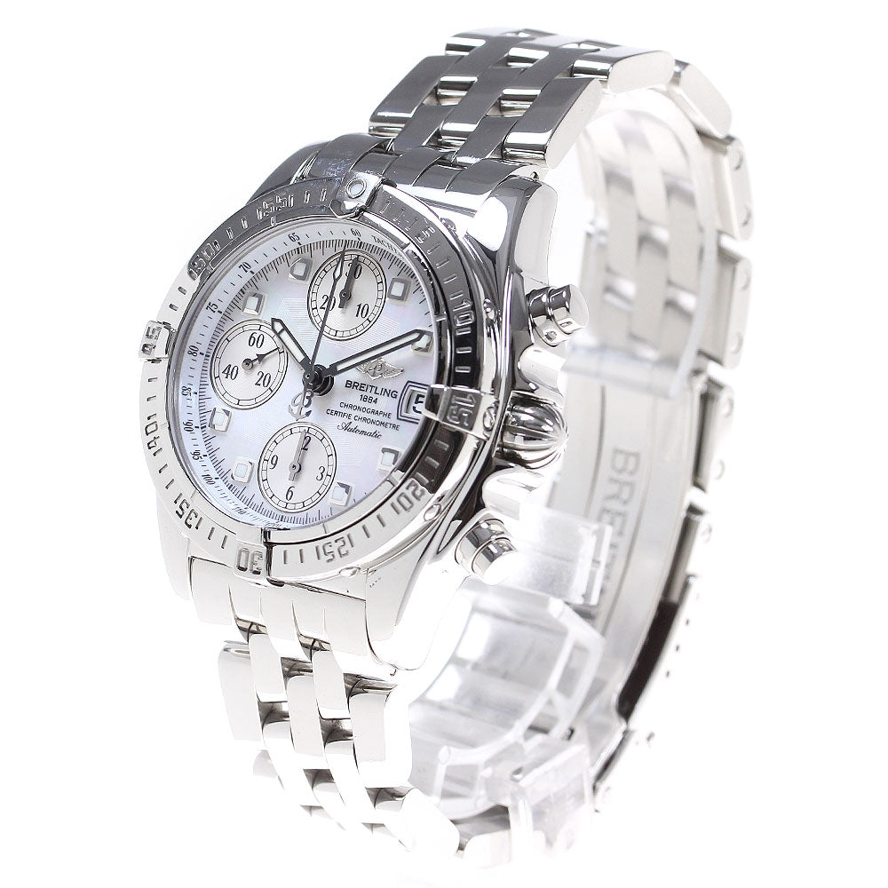 BREITLING Chrono cockpit A13357 White shell Automatic Men's Watch_834027