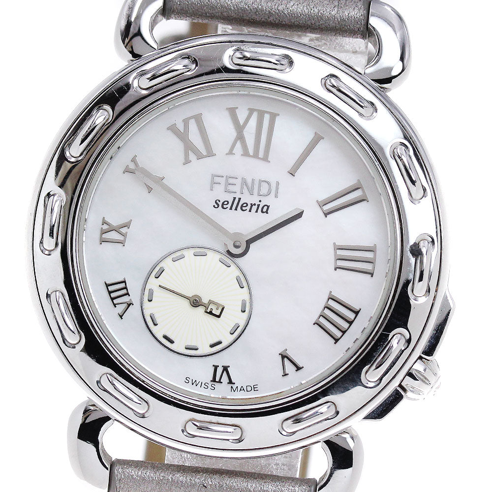 FENDI Celeria 8100M Small seconds White shell Dial Quartz Men's Watch_834031