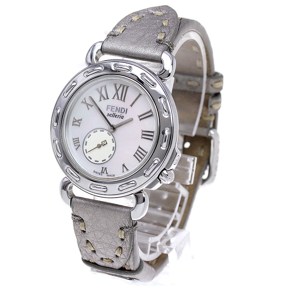FENDI Celeria 8100M Small seconds White shell Dial Quartz Men's Watch_834031