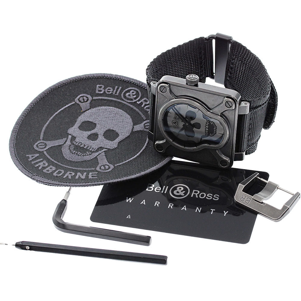 Bell＆Ross Airborne II Skull Face BR01-92-SA Automatic Men's Watch_834032
