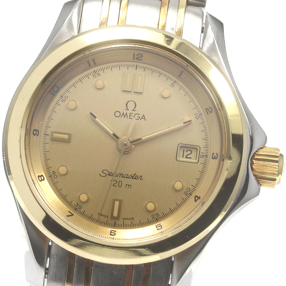 OMEGA Seamaster120 2371.10 YG bezel gold Dial Quartz Ladies Watch_834065