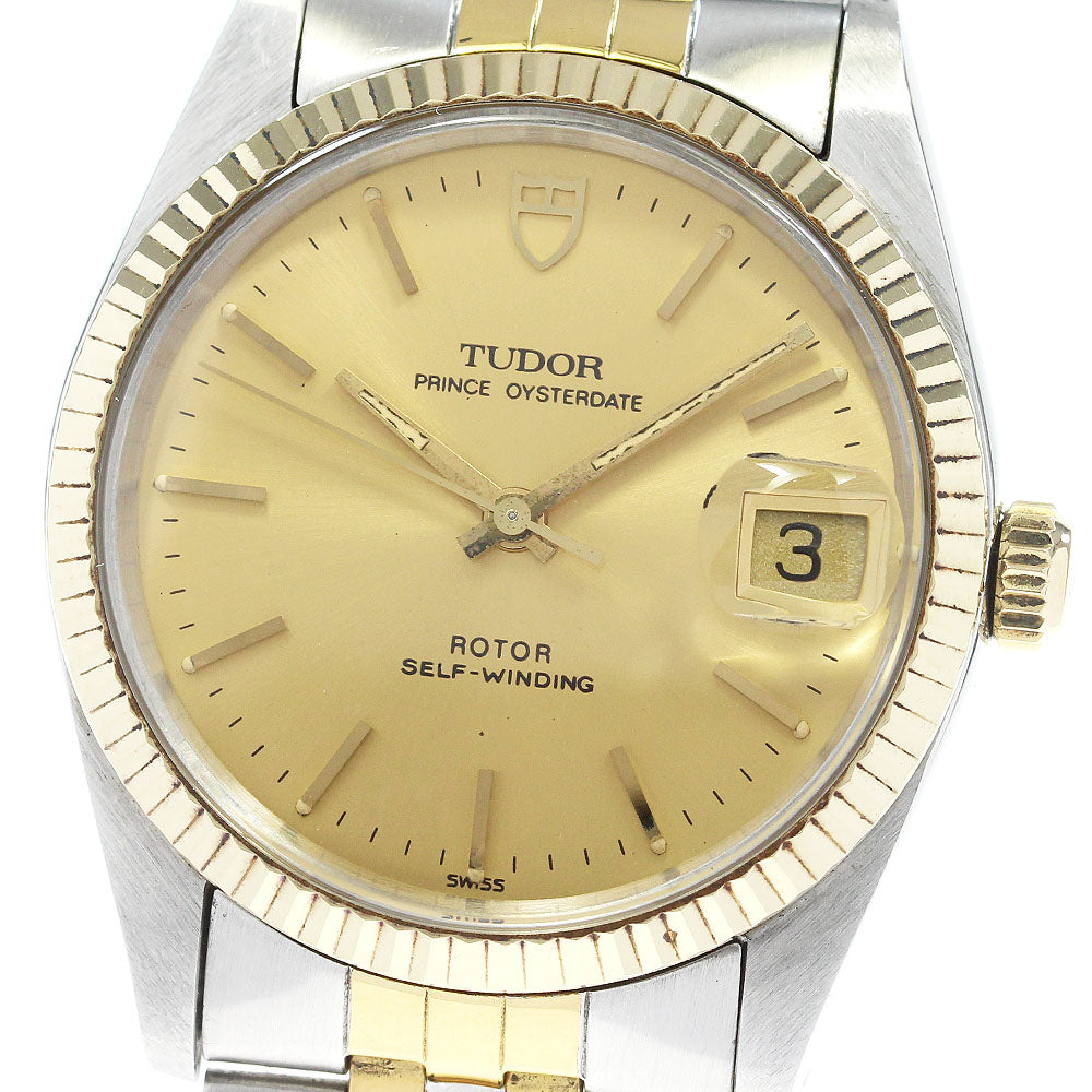 TUDOR Prince Oyster Date 74033 YG bezel gold Dial Automatic Men's Watch_834350
