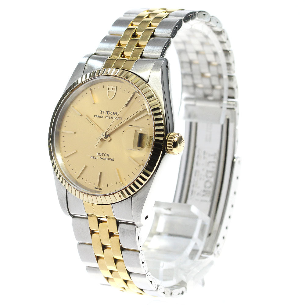 TUDOR Prince Oyster Date 74033 YG bezel gold Dial Automatic Men's Watch_834350
