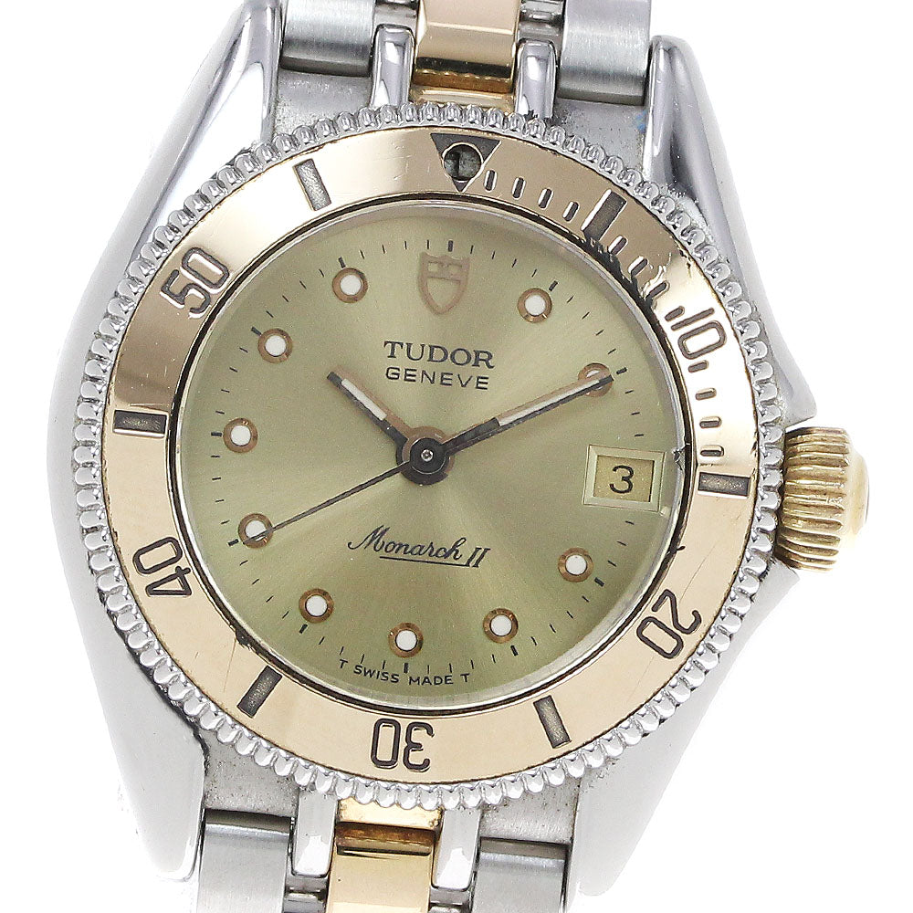 TUDOR Monarch II 15833 Date gold Dial Quartz Ladies Watch_834355