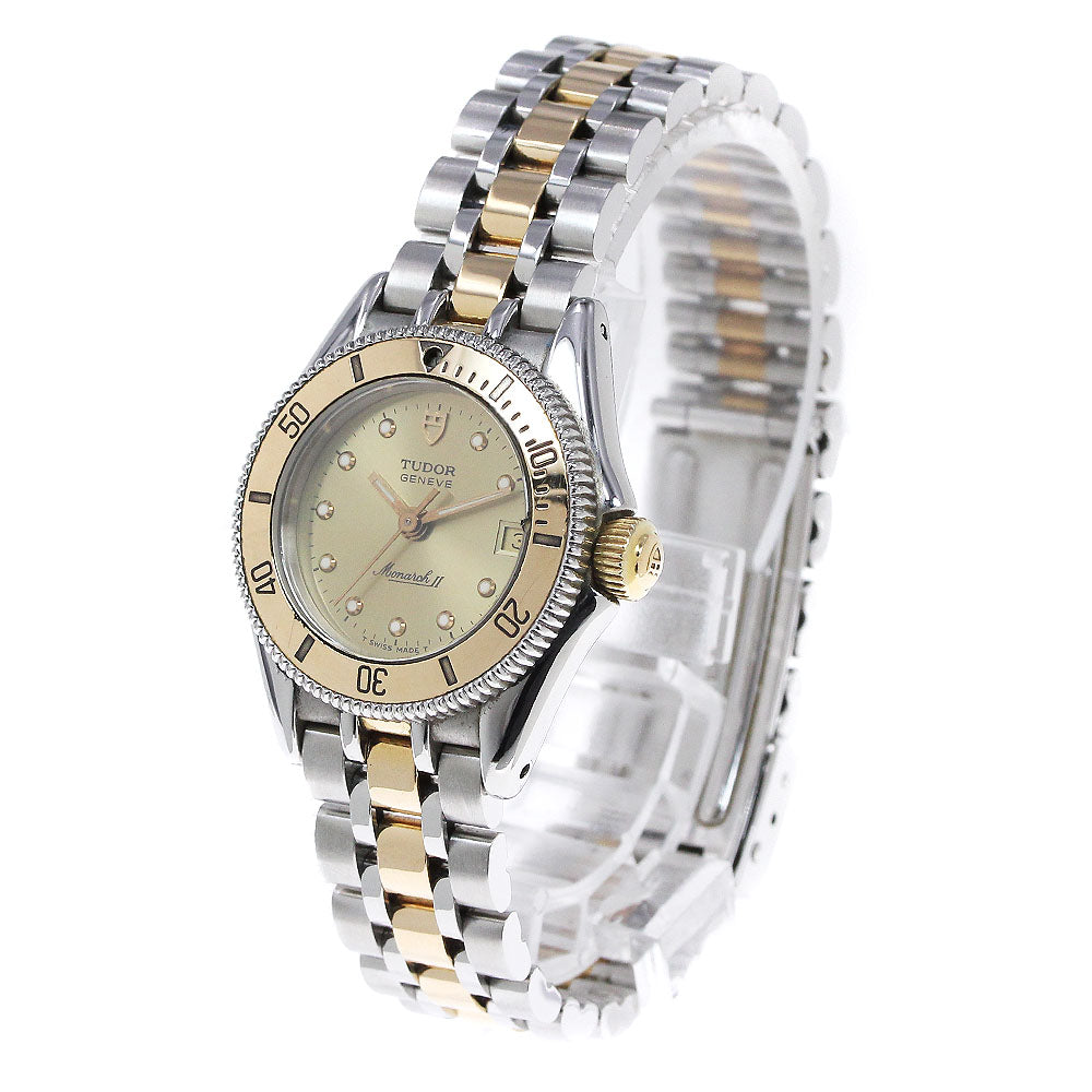 TUDOR Monarch II 15833 Date gold Dial Quartz Ladies Watch_834355