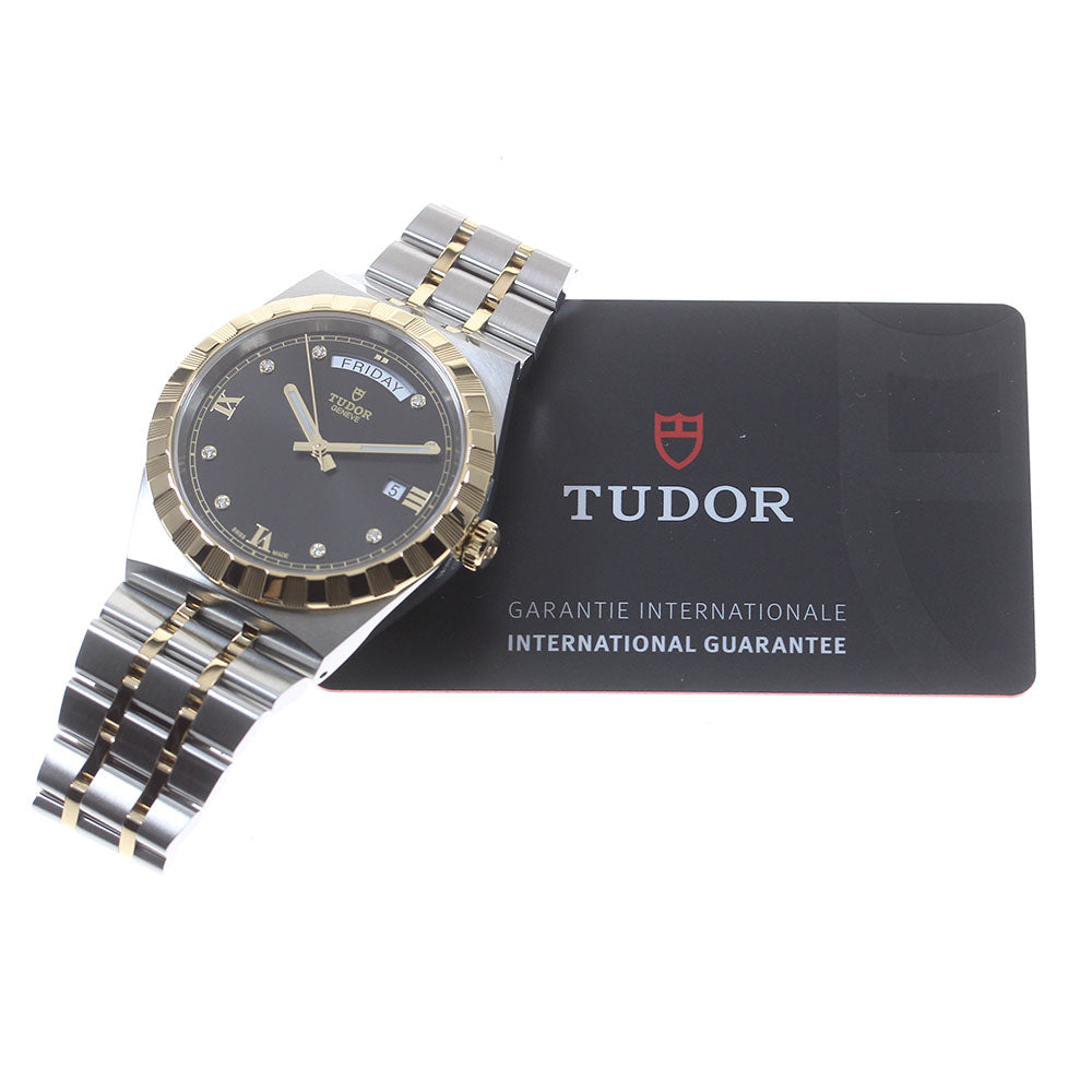 TUDOR Royal 28603 Day Date YG2 tone Black Dial Automatic Men's Watch_834359