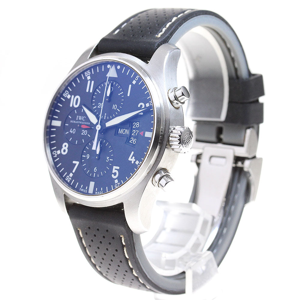IWC SCHAFFHAUSEN Pilot watch IW377701 Chronograph day date black Dial Automatic Men's Watch_834407