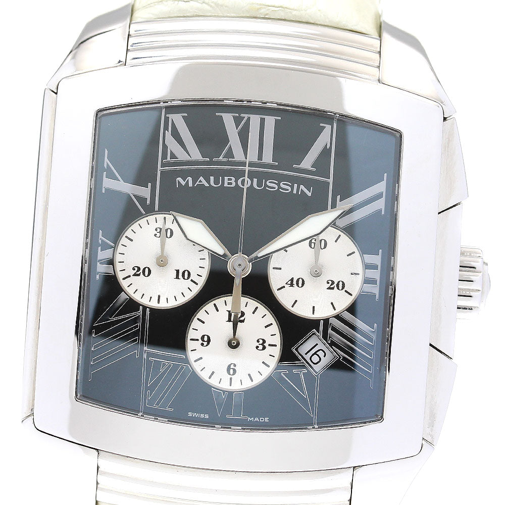 MAUBOUSSIN R.529 Chronograph Date black Dial Automatic Men's Watch_834417
