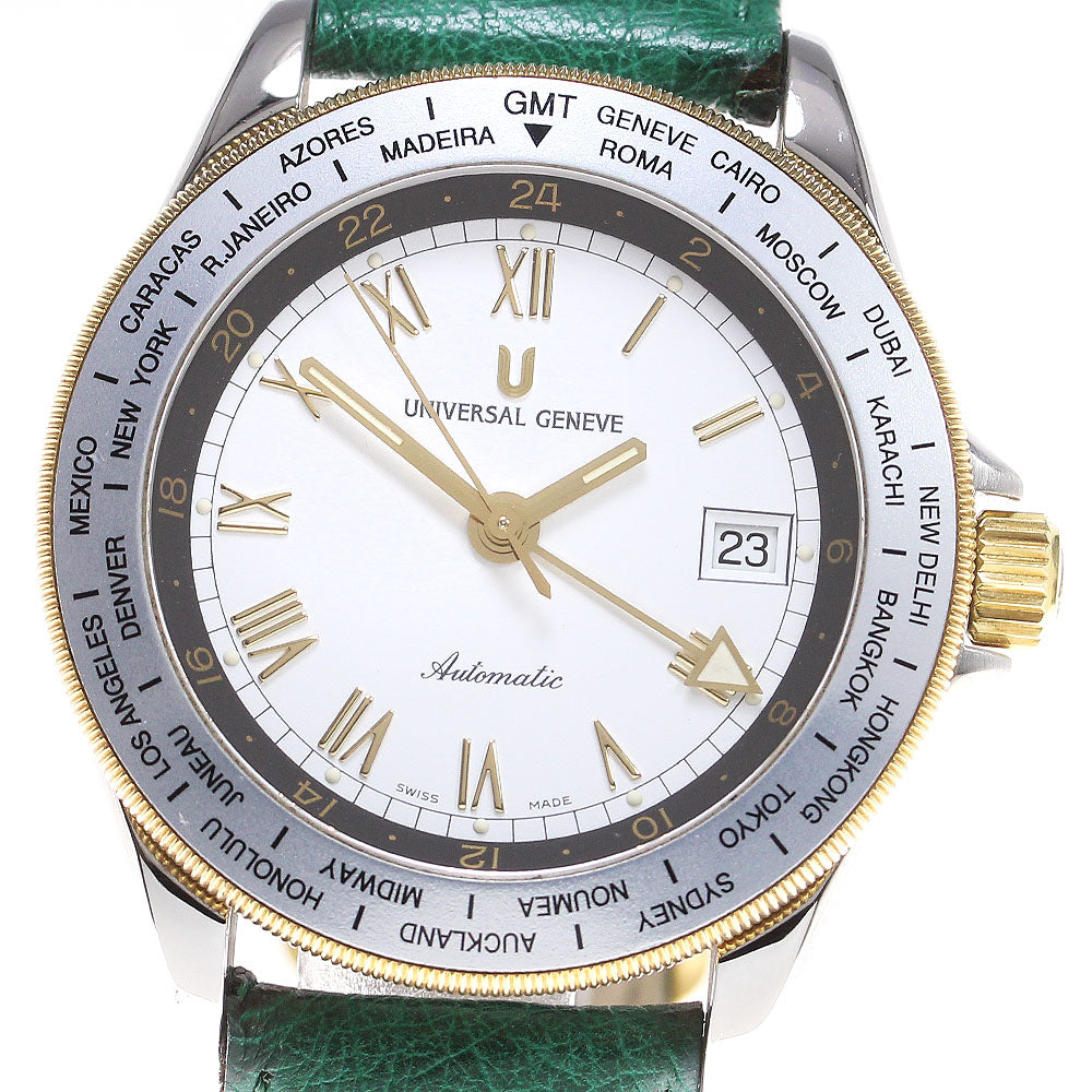 Universal Geneve 273.435 World Timer GMT white Dial Automatic Men's Watch_834434
