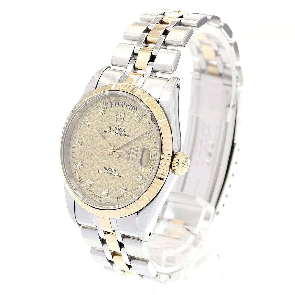 TUDOR Prince Date Day 76213 10P diamond cal.2834-2 Gold Dial Automatic_834440