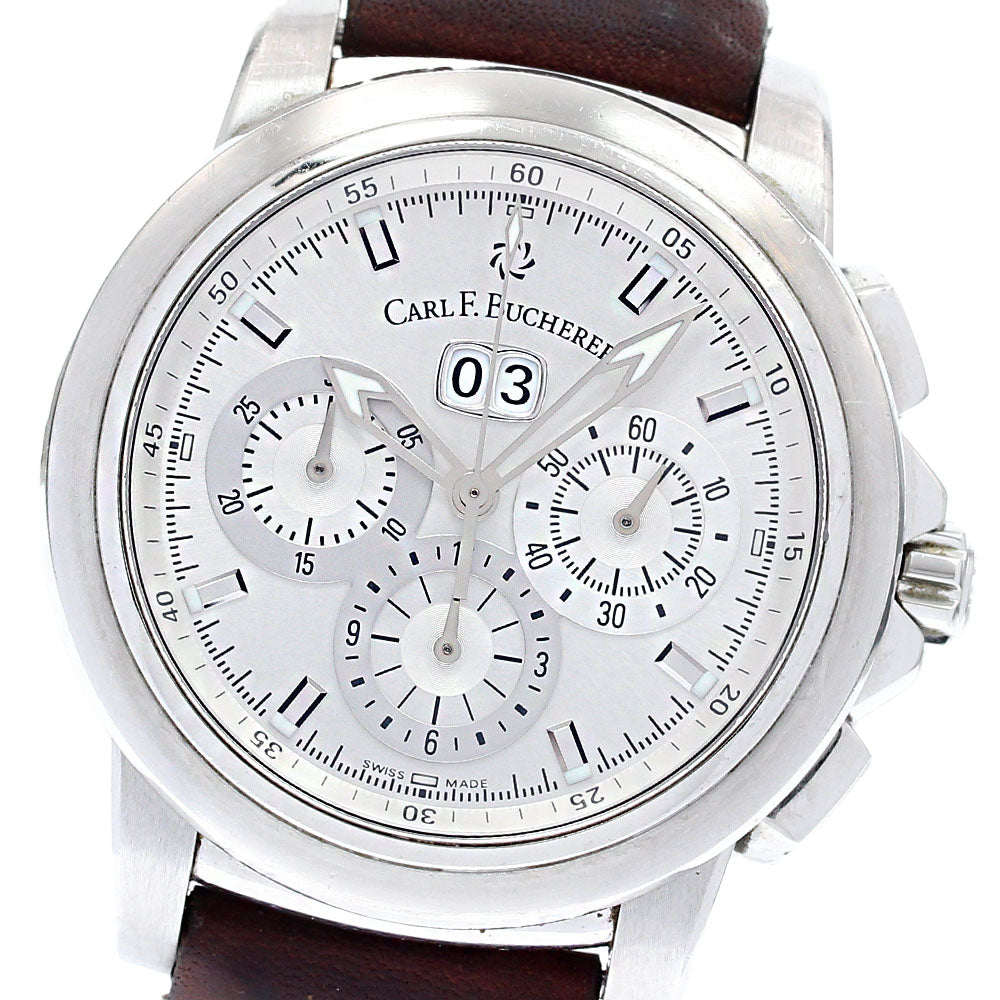 CARL F.BUCHERER Patravi 00.10624.08.13.21 Chronograph Silver Dial Automatic Men's Watch_834458