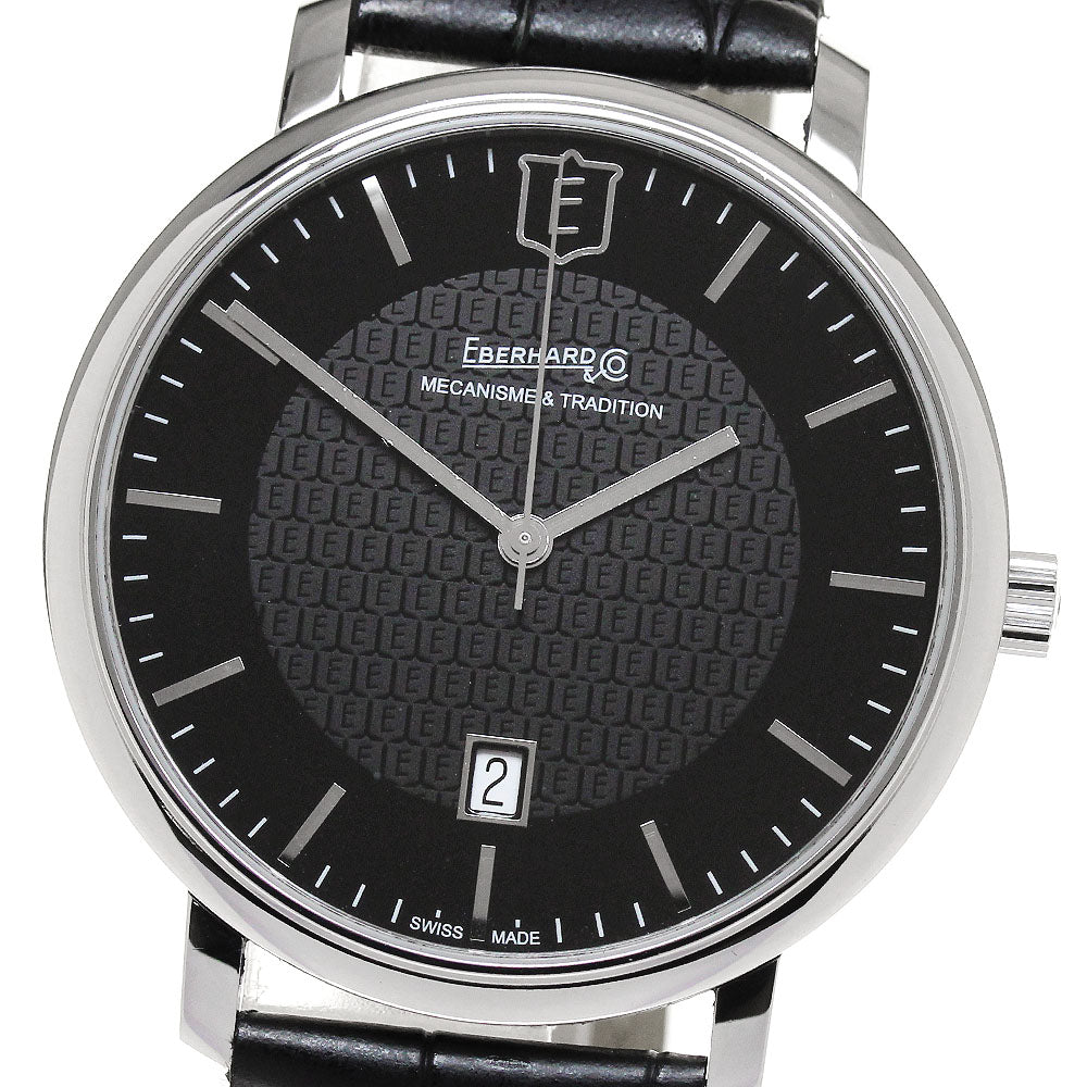 EBERHARD Aliante 21021 Date Black Dial Automatic Men's Watch_834470