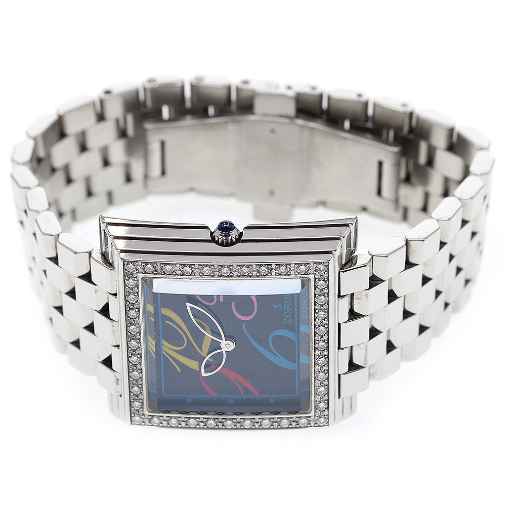 CORUM pyramid 138.341.47 Diamond Bezel black Dial Quartz Ladies Watch_834474