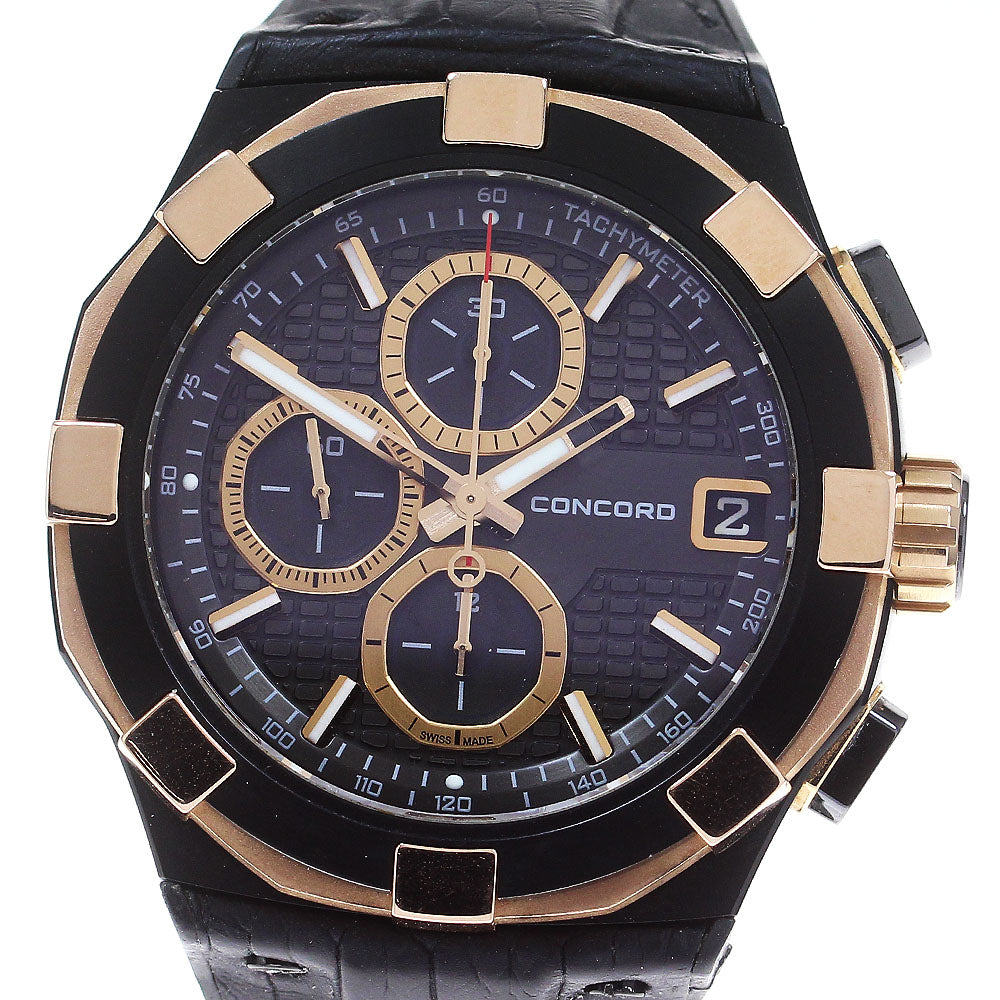 Concord C1 01.6.51.1083 Chronograph PG bezel black Dial Automatic Men's Watch_834490