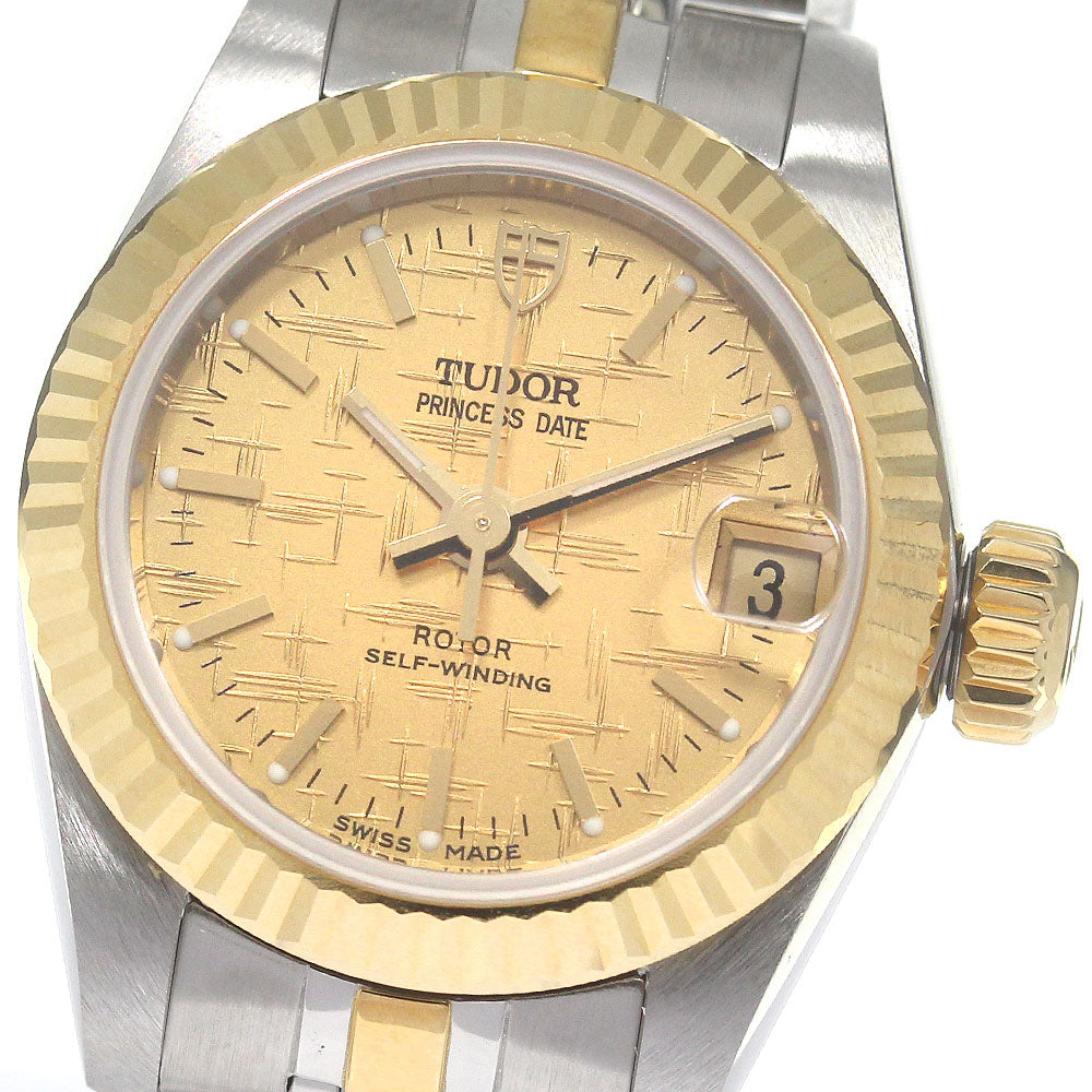 TUDOR Princess Date 92513 YG 2 tone Gold Dial Automatic Ladies Watch_834491