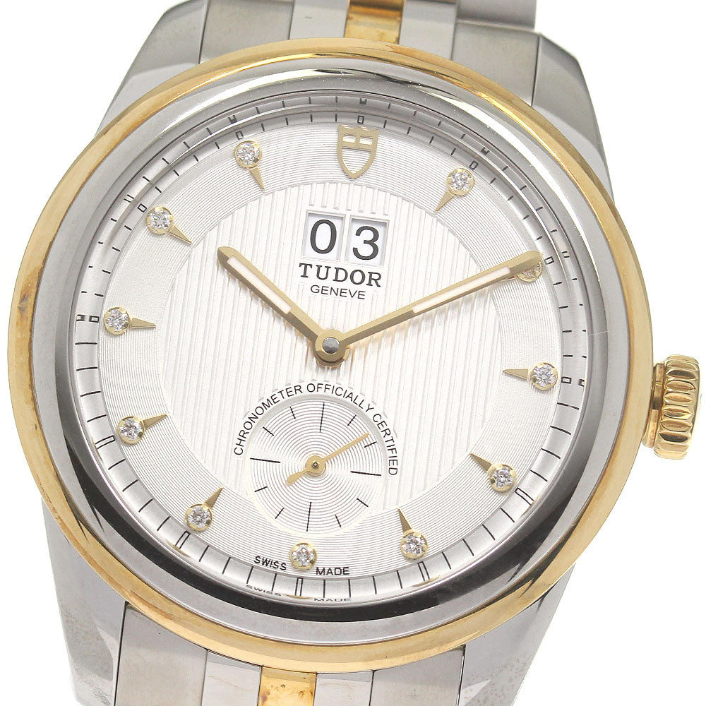 TUDOR Glamor Double Date 57103 11P diamond Automatic Men's Watch_834499