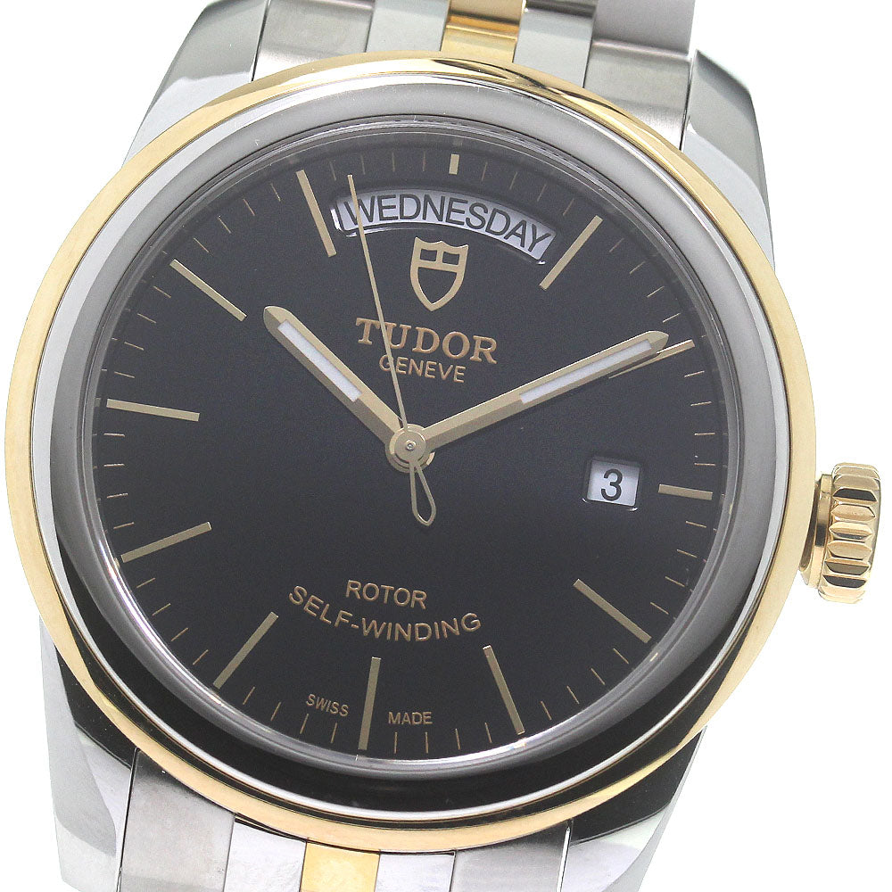 TUDOR Glamor Date Day 56003 Black Dial Automatic Men's Watch_834500
