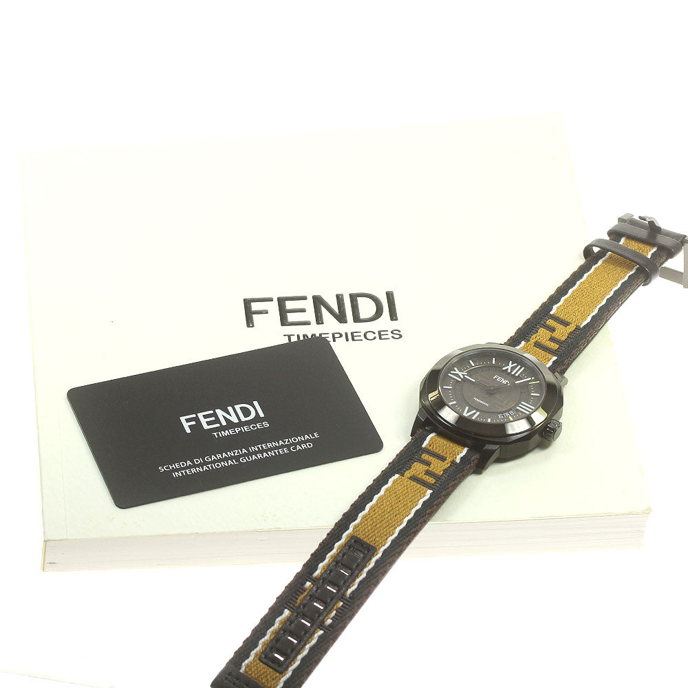 FENDI Celeria 82000L Date Zucca pattern Brown Dial Automatic Men's Watch_834503
