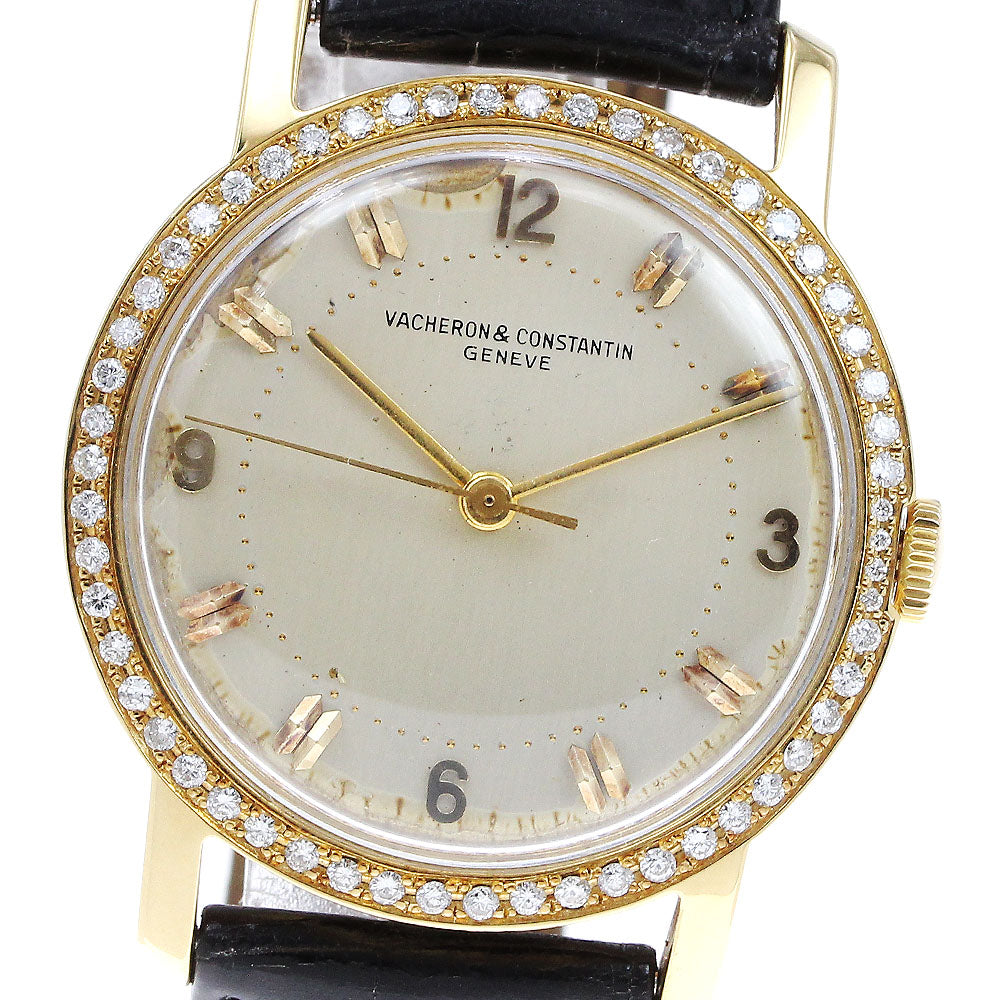 VACHERON CONSTANTIN 4994 K18YG cal.P454/5B after diamond bezel Silver Dial Hand Winding Men's Watch_834617