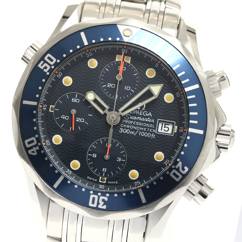 OMEGA Seamaster300 2599.80 Chronograph Navy Dial Automatic Men's Watch_834689