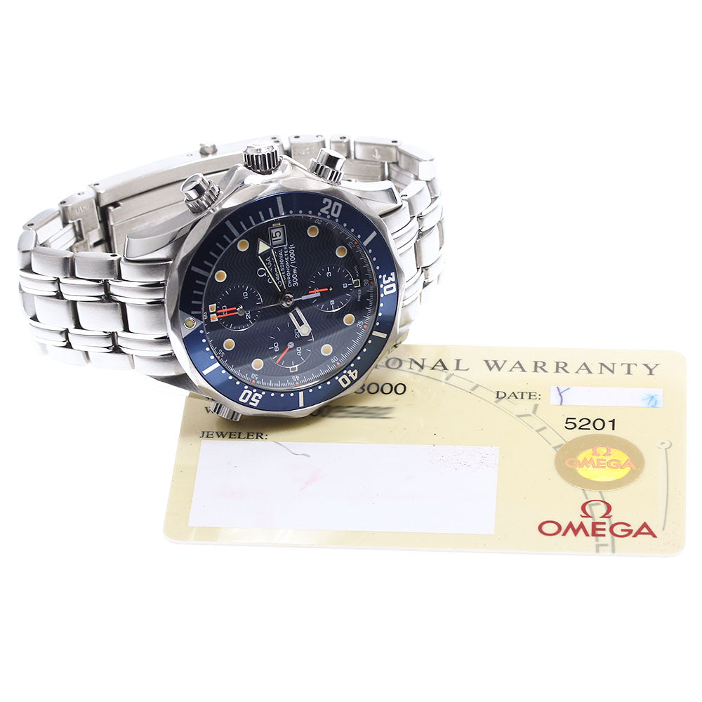 OMEGA Seamaster300 2599.80 Chronograph Navy Dial Automatic Men's Watch_834689