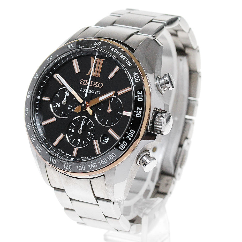 SEIKO Brights mechanical SDGZ012 Chronograph black Automatic Watch_834727