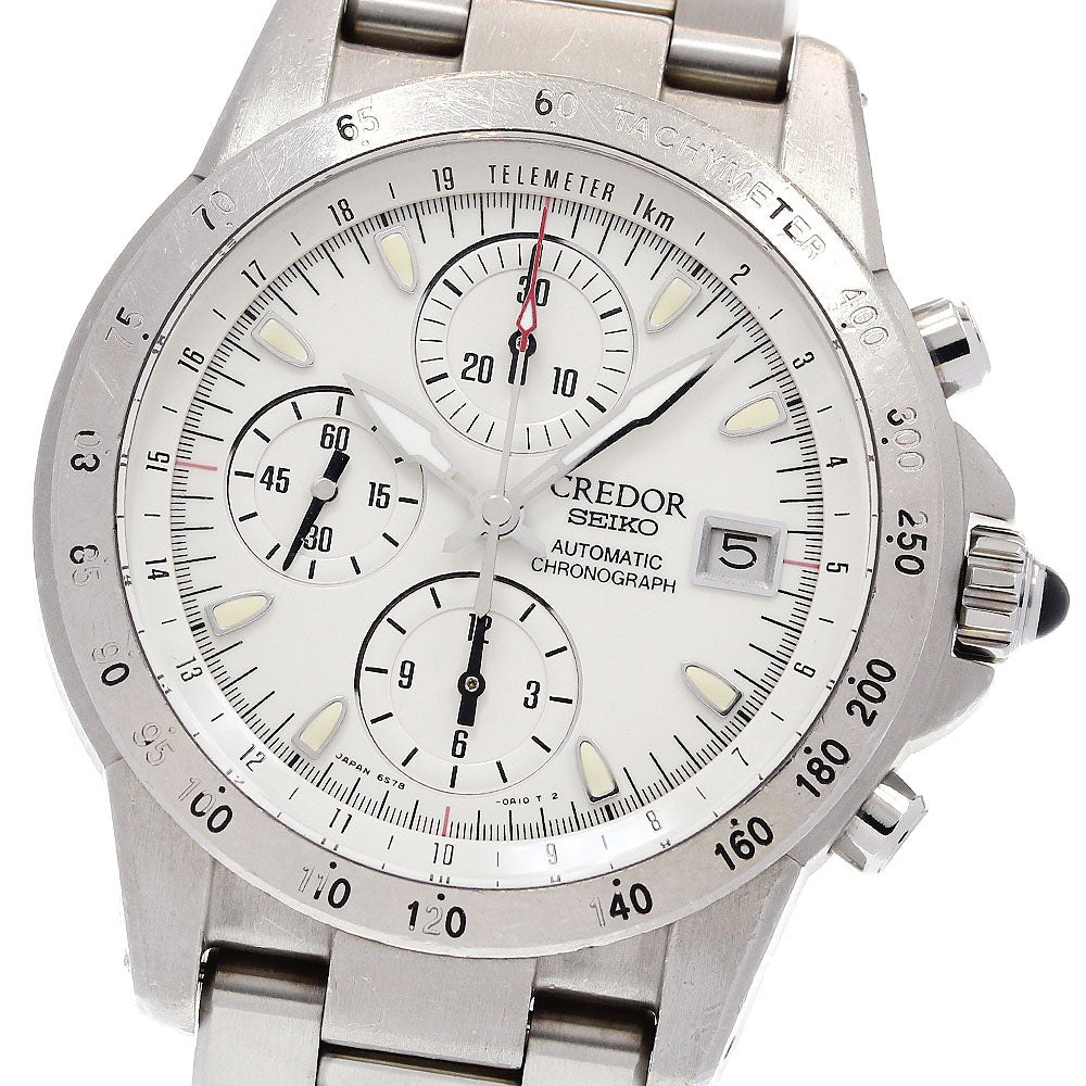 SEIKO CREDOR Phoenix GCBP999/6S78-0A20 Chronograph white Dial Automatic Men's Watch_834775
