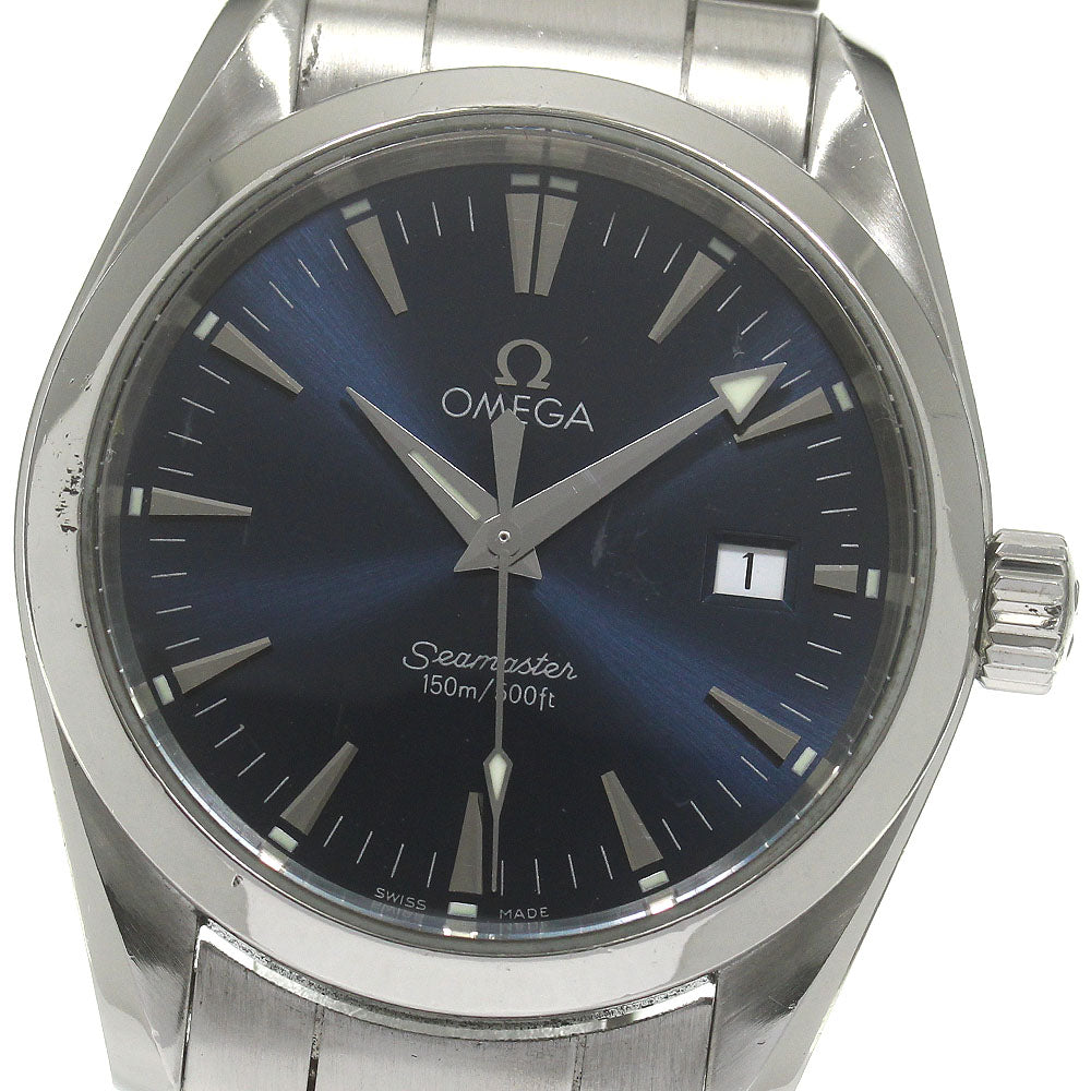 OMEGA Seamaster Aqua Terra 2518.80 Date Navy Dial Quartz Boy's Watch_834785
