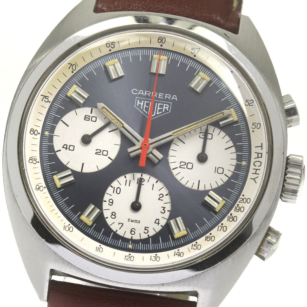 Heuer Carrera Chronograph cal.7736 Navy Dial Hand Winding Men's Watch_834831