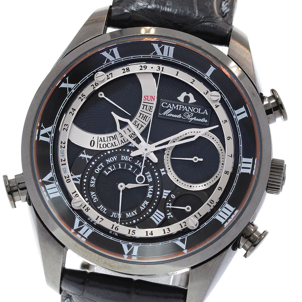CITIZEN Campanola AH7064-01E Minute repeater black Dial Quartz Men's Watch_834839