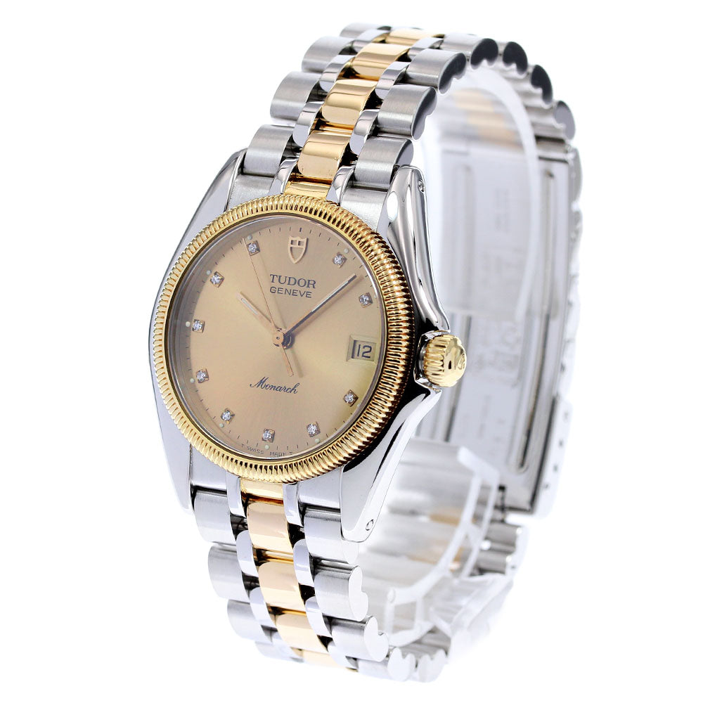 TUDOR Monarch 15733 Date gold Dial Quartz Boy's Watch_834963