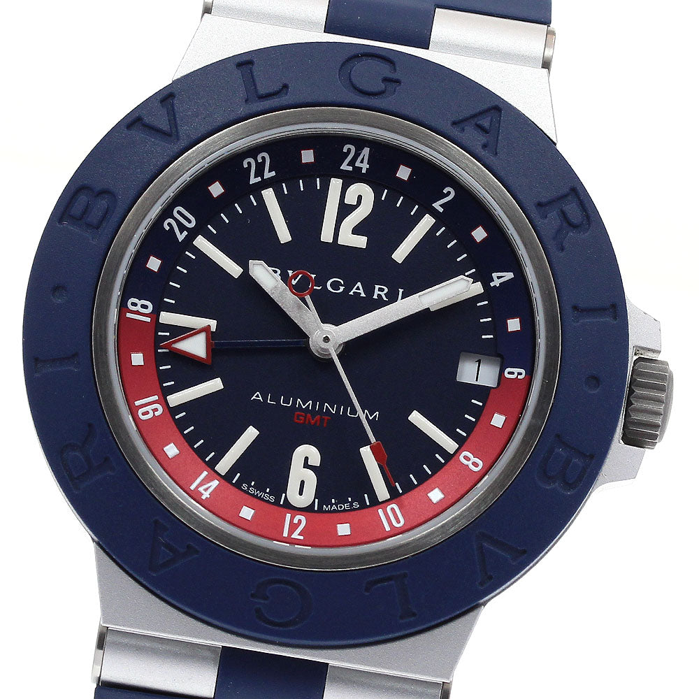 BVLGARI Aluminum GMT BB40AT/103554 Silver Dial Automatic Men's Watch_834993