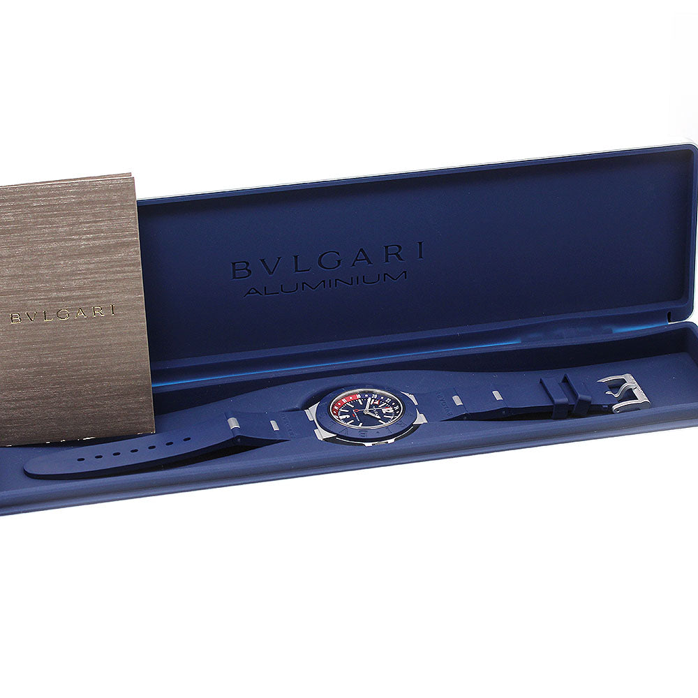 BVLGARI Aluminum GMT BB40AT/103554 Silver Dial Automatic Men's Watch_834993