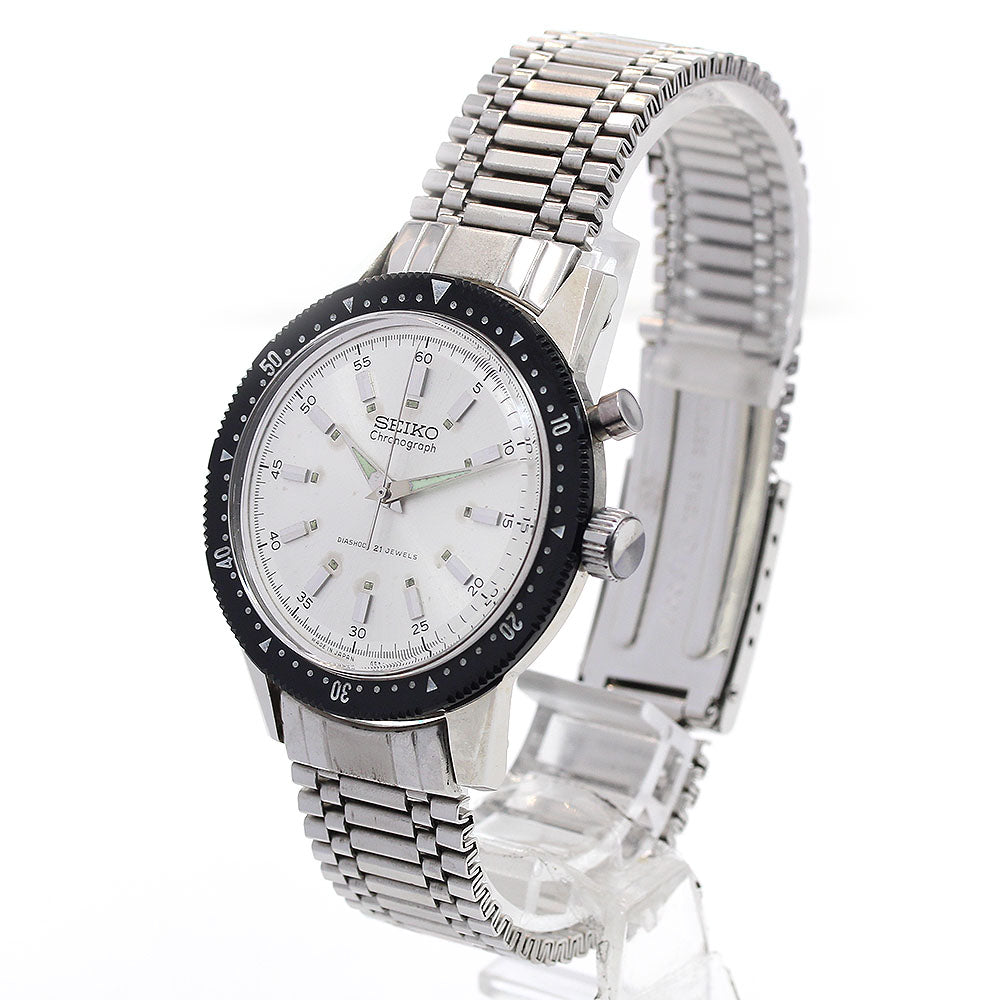 SEIKO 45899 One push chrono Silver Dial Hand Winding Men's Watch_835016