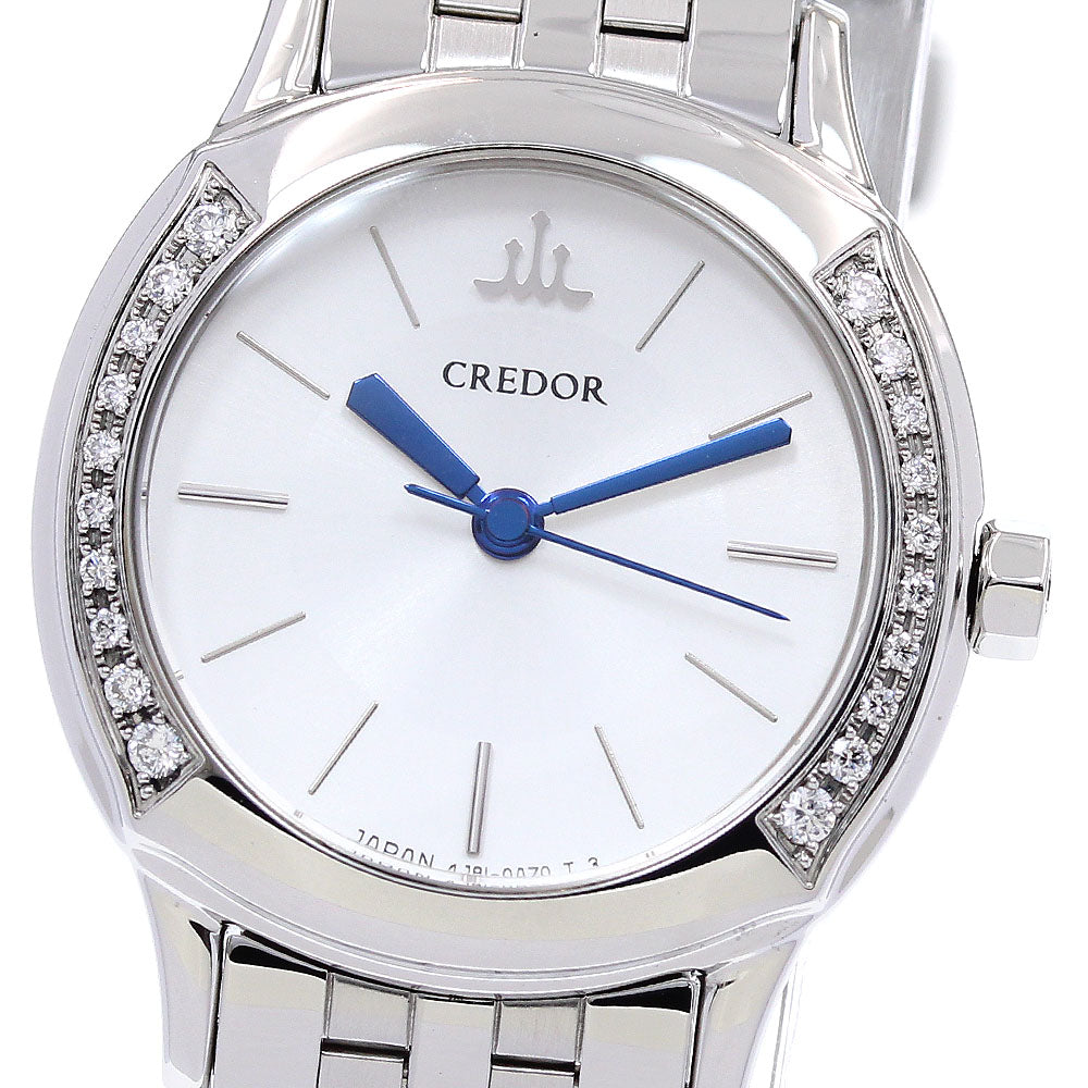 SEIKO CREDOR GSAS955/4J81-0AR0 Silver Dial Quartz Ladies Watch_835098