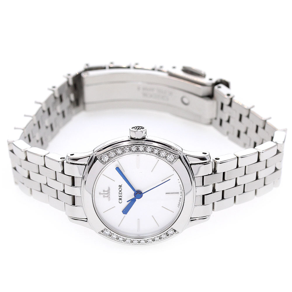 SEIKO CREDOR GSAS955/4J81-0AR0 Silver Dial Quartz Ladies Watch_835098