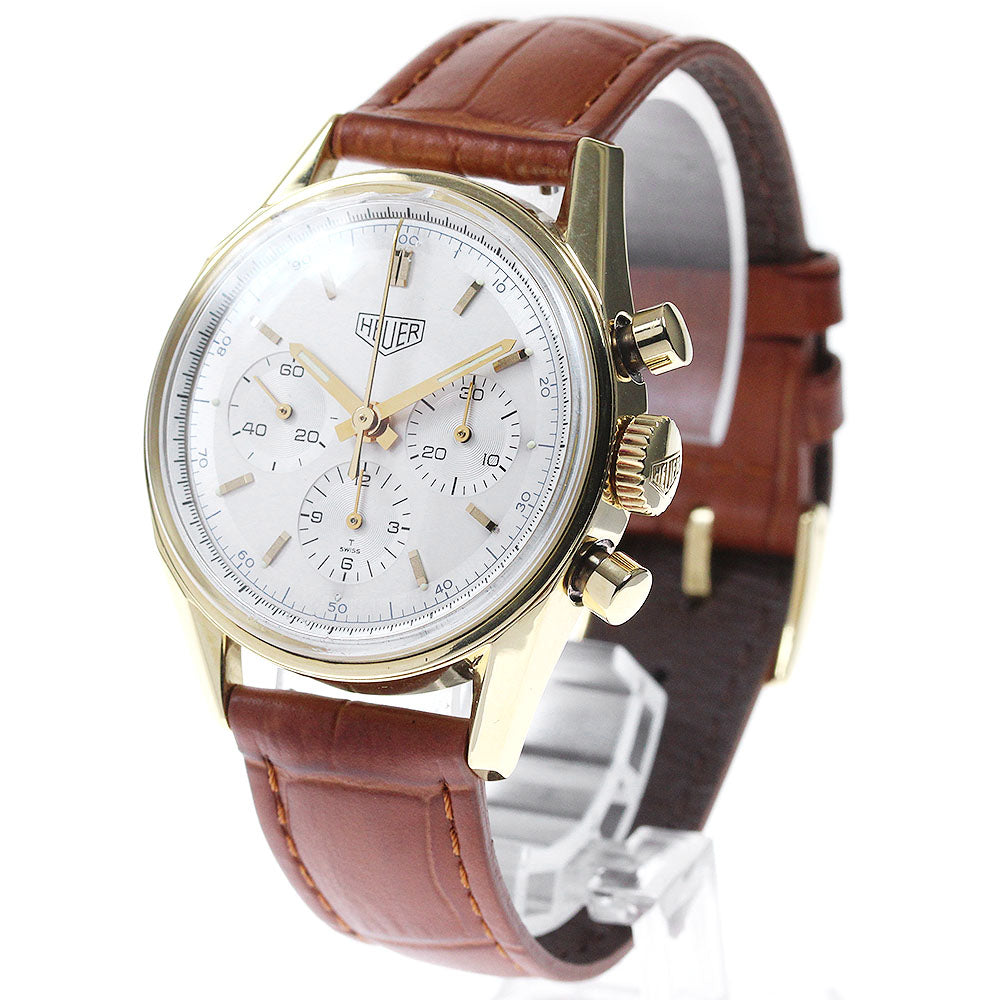 TAG HEUER Carrera 1964 Standard model CS3140 K18YG chronograph Silver Dial Hand Winding Men's Watch_835157