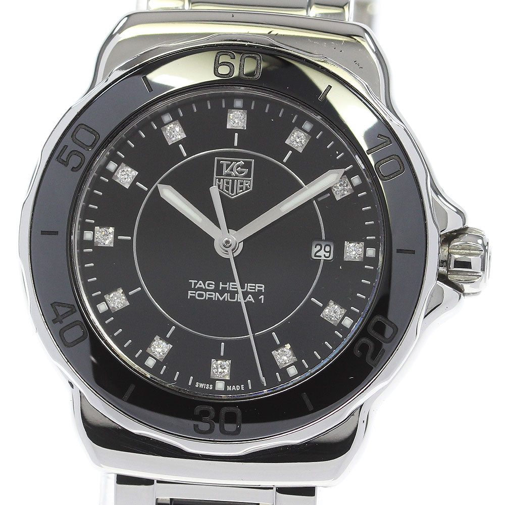 TAG HEUER Formula 1 WAH1314 12P diamond Black Dial Quartz Ladies Watch_835163