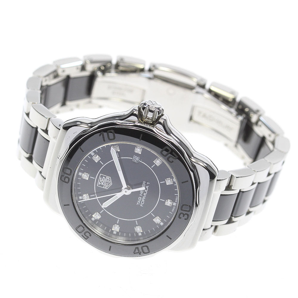 TAG HEUER Formula 1 WAH1314 12P diamond Black Dial Quartz Ladies Watch_835163