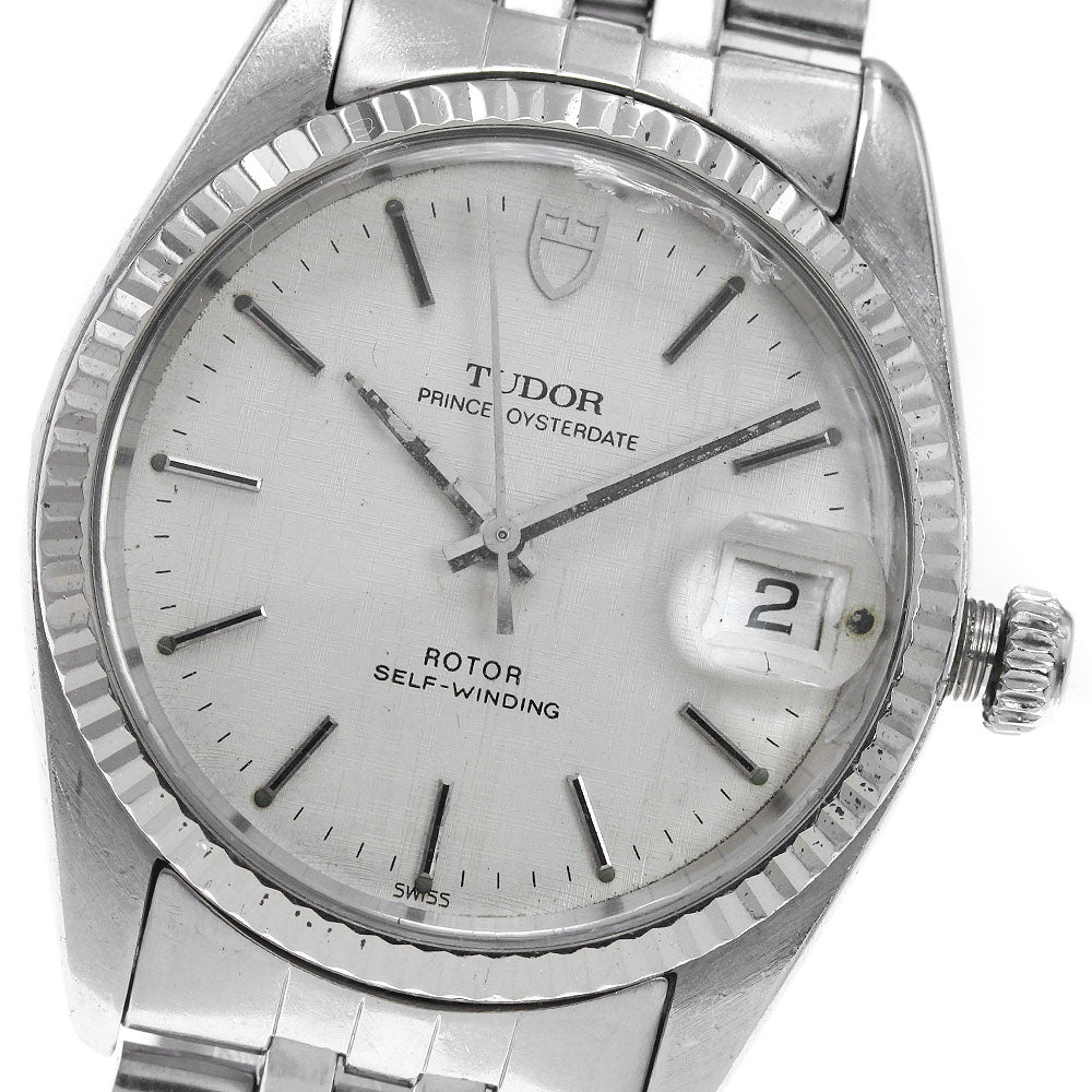 TUDOR Prince Oyster Date 75204 cal.2824-1 Silver Dial Automatic Men's Watch_835196