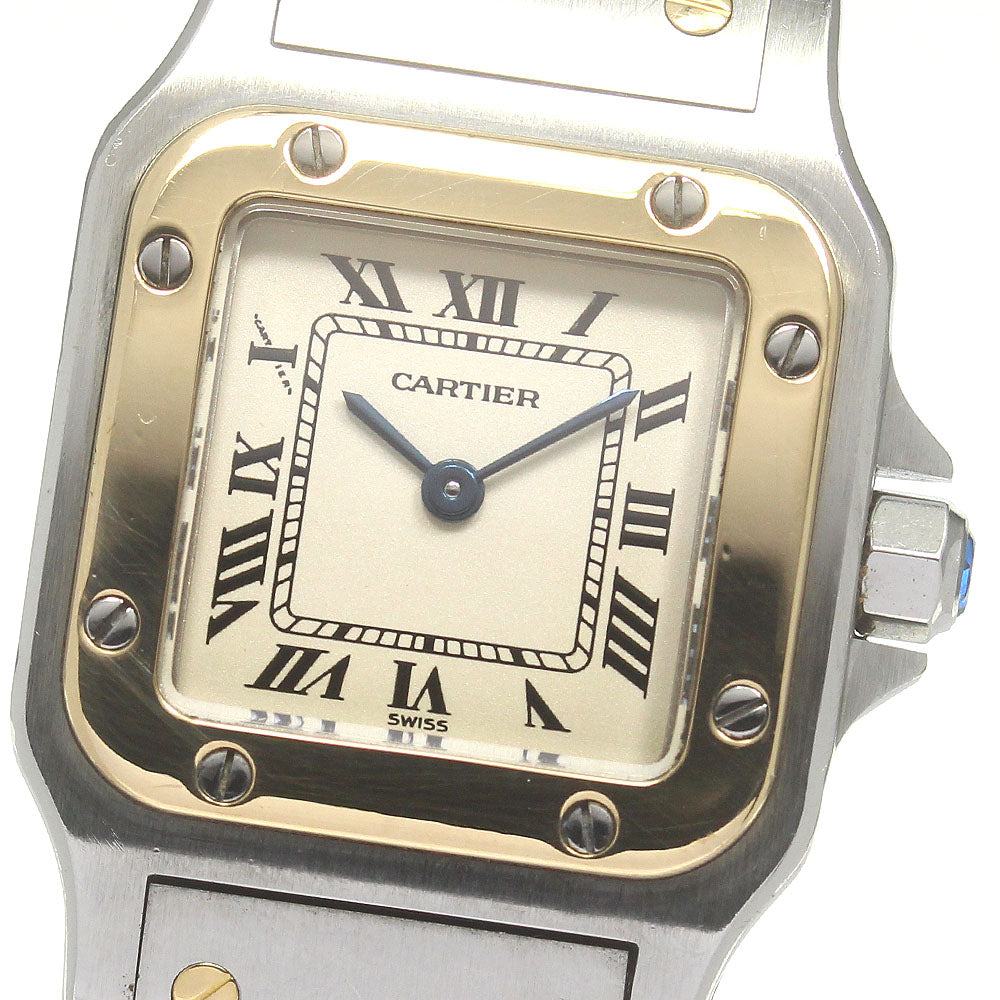 CARTIER Santos Galbee SM Date beige Dial Quartz Ladies Watch_835228