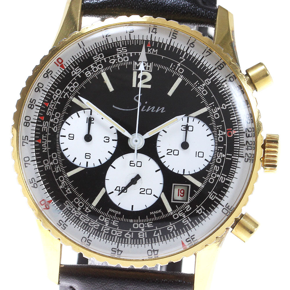 Sinn navigation Ref.903 Chronograph Black White Dial Hand Winding Men's_835234
